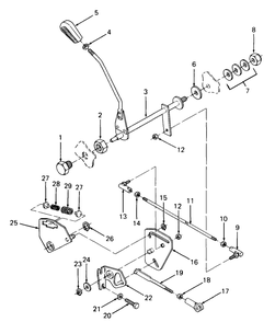 Transmission Controls Diagram and Parts List for 1860 800000-821059-140661100-141661100 Cub Cadet Lawn Tractor